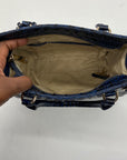 Brahmin Blue Leather Caim Melbourn Satchel bag