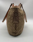 Coach Khaki Signature Stripe Devin Shoulder Bag-F26131