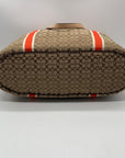 Coach Khaki Signature Stripe Devin Shoulder Bag-F26131
