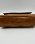 MMS Brand Brown Faux Leather Shoulder Bag