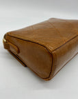 MMS Brand Brown Faux Leather Shoulder Bag