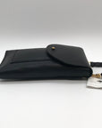 Noonday Collection Black Leather Briana Crossbody Phone Case