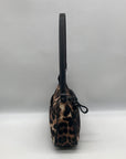 Nine West Brown Leopard Print Nylon Mini Shoulder Bag