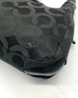 Coach Black Signature Cavas Hobo Bag 21125