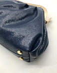 I.N.C. Navy Blue Faux Leather-Reptile Crossbody Bag