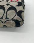 Coach Black Monogram Jacquard Canvas Wristlet
