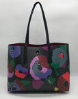Kate Spade Black Leather Molly Floral Collage Tote Bag