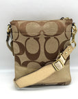 Coach Brown Signature Canvas Swingpack Crossbody 40758