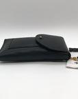 Noonday Collection Black Leather Briana Crossbody Phone Case