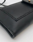 Noonday Collection Black Leather Briana Crossbody Phone Case