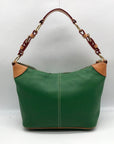 Dooney & Bourke Emerald Green Pebble Leather Shoulder Bag