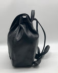 Longchamp Black Cavalcade Leather Backpack