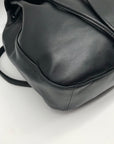 Longchamp Black Cavalcade Leather Backpack
