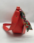 Nanette Leopore Orange Faux Leather Finley Crossbody bag