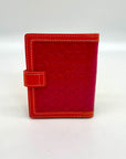 Coach Signature Embossed Leather Pink & Orange Bifold Wallet