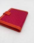 Coach Signature Embossed Leather Pink & Orange Bifold Wallet