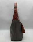 Dooney & Bourke Gray Pebbled Grain Leather Paige Sac Shoulder Bag