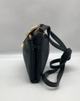 Michael Kors Black Leather Fulton Crossbody Bag