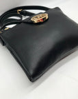 Michael Kors Black Leather Fulton Crossbody Bag