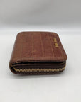 Mui Mui Brown Crocodile Print Wallet