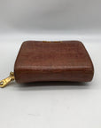 Mui Mui Brown Crocodile Print Wallet