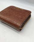 Mui Mui Brown Crocodile Print Wallet