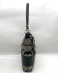 Coach Gray & Black Jacquard Canvas Signature Logo Shoulder Bag 12825