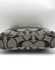 Coach Gray & Black Jacquard Canvas Signature Logo Shoulder Bag 12825