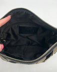 Coach Gray & Black Jacquard Canvas Signature Logo Shoulder Bag 12825