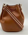 Kate Spade Brown Pebbled Leather Rosie Bucket Bag