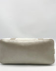 Brahmin White and Macaroon Lady Vineyard Croc Embossed Mini Duxbury Bag