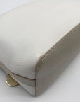 Brahmin White and Macaroon Lady Vineyard Croc Embossed Mini Duxbury Bag