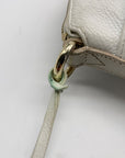 Brahmin White and Macaroon Lady Vineyard Croc Embossed Mini Duxbury Bag