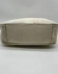 Coach White Perforated Leather Shoulder Bag