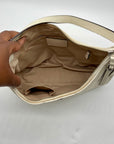 Coach White Perforated Leather Shoulder Bag