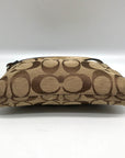 Coach Gold & Brown Signature Jacquard Canvas Wristlet