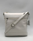 Giani Bernini White Nappa Leather Venice Crossbody Bag