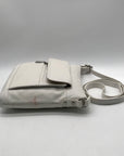 Giani Bernini White Nappa Leather Venice Crossbody Bag