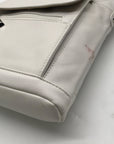 Giani Bernini White Nappa Leather Venice Crossbody Bag