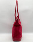 Talbots Red Monogram Canvas Tote Bag