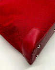 Talbots Red Monogram Canvas Tote Bag