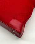 Talbots Red Monogram Canvas Tote Bag