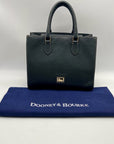 Dooney & Bourke Dark Gray Pebbled Grain Leather Belmar Janine 30 Satchel Bag