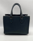 Dooney & Bourke Dark Gray Pebbled Grain Leather Belmar Janine 30 Satchel Bag