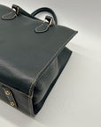 Dooney & Bourke Dark Gray Pebbled Grain Leather Belmar Janine 30 Satchel Bag