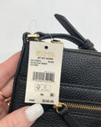 Michael Kors Black Flat Leather Crossbody Bag