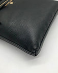 Michael Kors Black Flat Leather Crossbody Bag