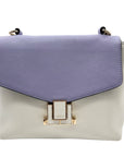 Lodis Periwinkle And White Envelope Crossbody Bag