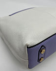 Lodis Periwinkle And White Envelope Crossbody Bag