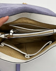 Lodis Periwinkle And White Envelope Crossbody Bag